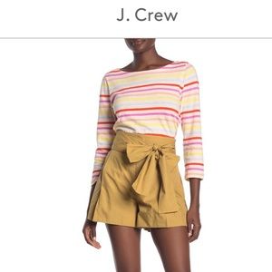 J Crew Cotton Poplin Tie Waist Shorts sz: 8 NWT